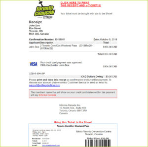 Receipt and Tickets - Step 4