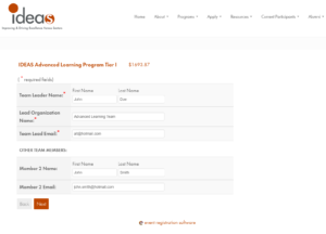 Fill the registation form